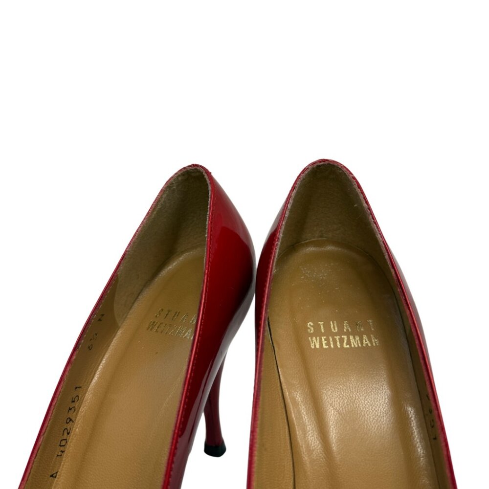 Stuart Weitzman Red Open Toe Heels - image 4